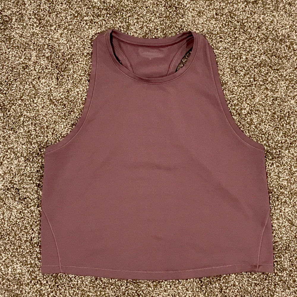 Athleta Shanti Cropped Tank. Purple. Size L.